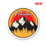 Adventure - Mountains Sticker waterproof vinyl decal for laptop, bike, car & bottle