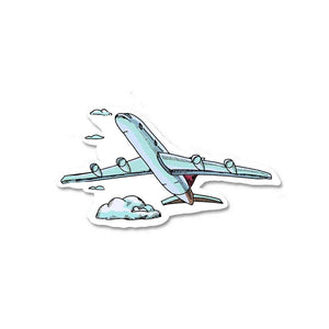 Aeroplane Sticker waterproof vinyl decal for laptop, bike, car & bottle