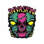 Alien Invasion Sticker waterproof vinyl decal for laptop, bike, car & bottle