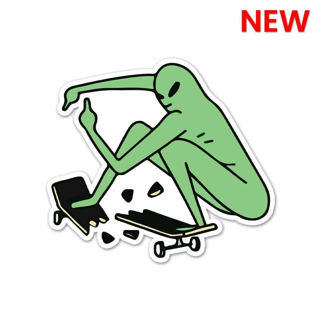 Alien On Skateboard Sticker - Stickers | STICK IT UP
