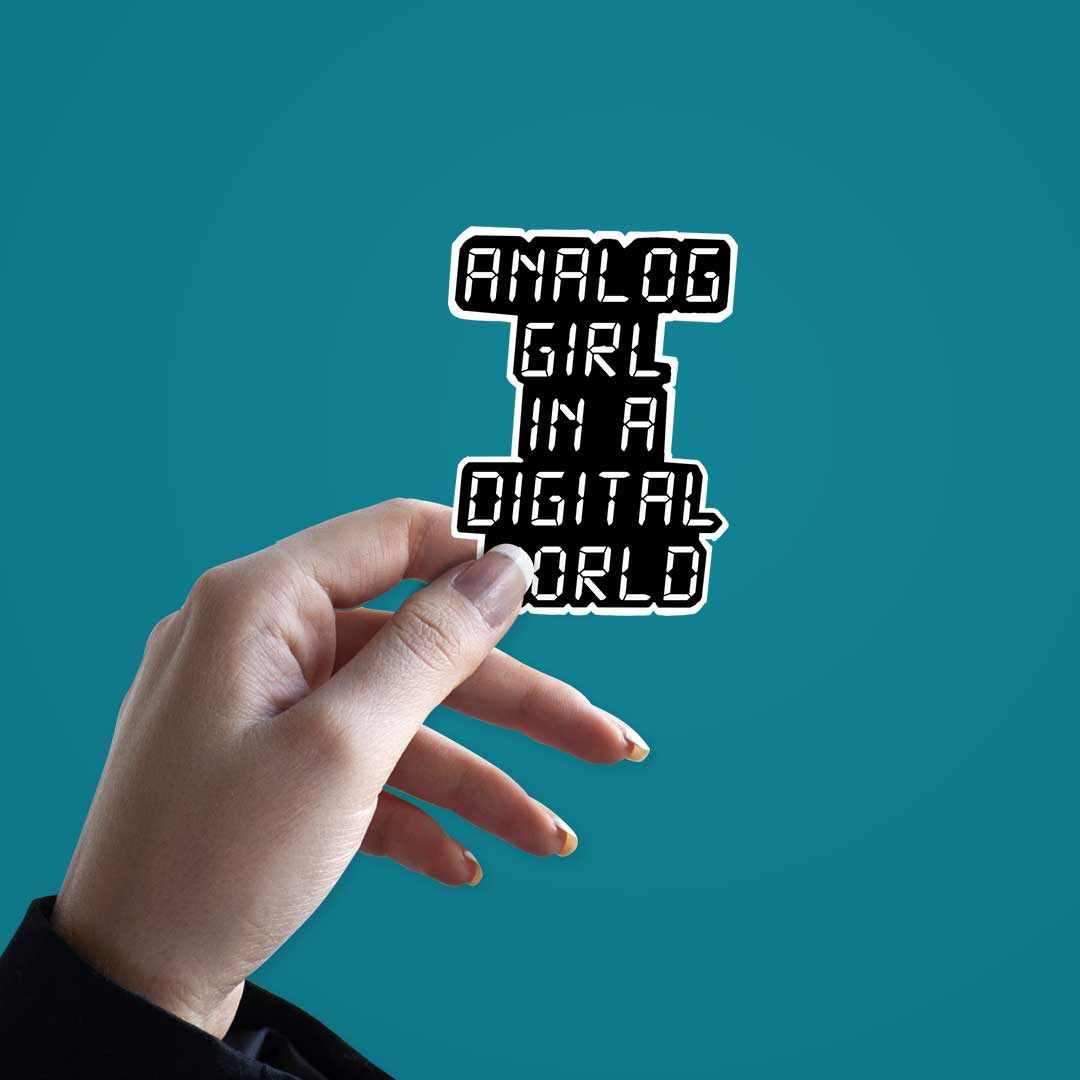 Analog Girl Sticker waterproof vinyl decal for laptop, bike, car & bottle