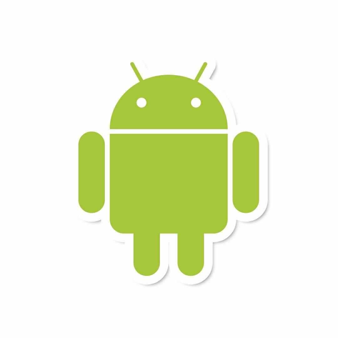 Android Sticker waterproof vinyl decal for laptop, bike, car & bottle