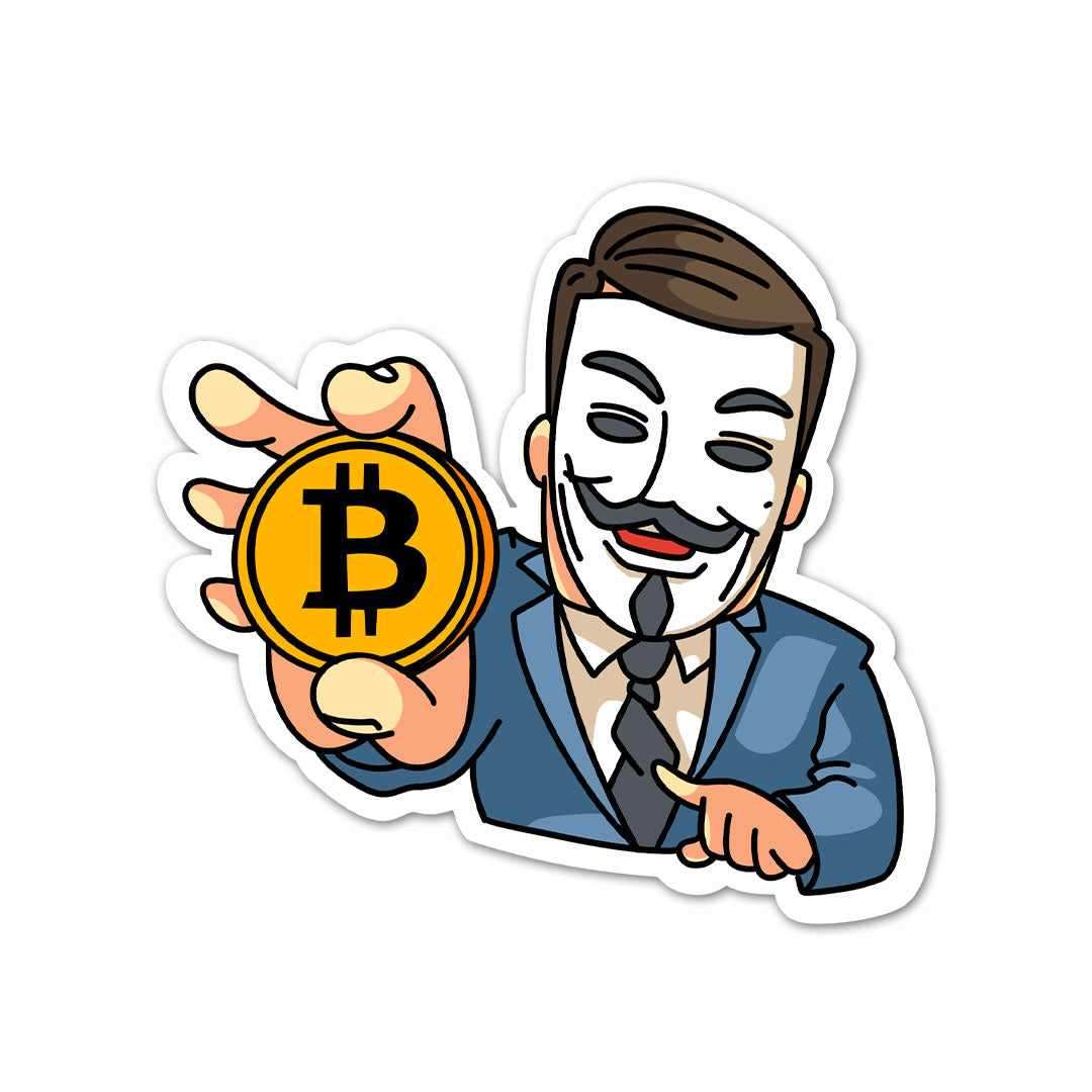 Anonymous Trader Sticker waterproof vinyl decal for laptop, bike, car & bottle