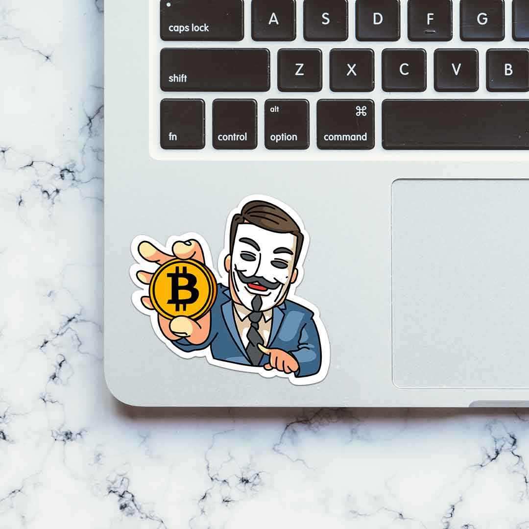 Anonymous Trader Sticker waterproof vinyl decal for laptop, bike, car & bottle