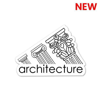 Architecture Sticker waterproof vinyl decal for laptop, bike, car & bottle