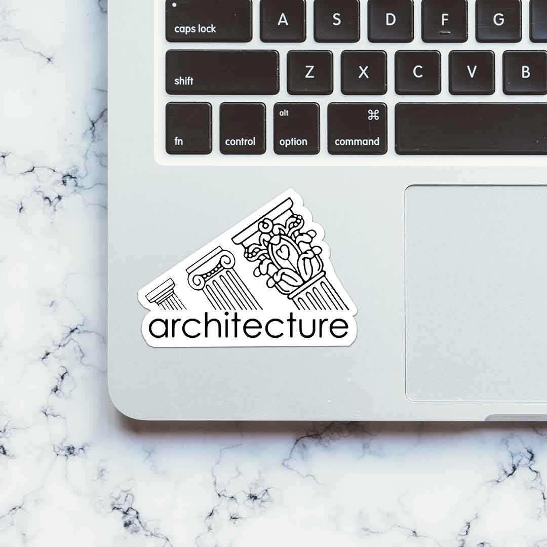 Architecture Sticker waterproof vinyl decal for laptop, bike, car & bottle