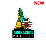 Arunachal Pradesh Sticker waterproof vinyl decal for laptop, bike, car & bottle
