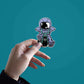 Astronaut Bike Sticker waterproof vinyl decal for laptop, bike, car & bottle