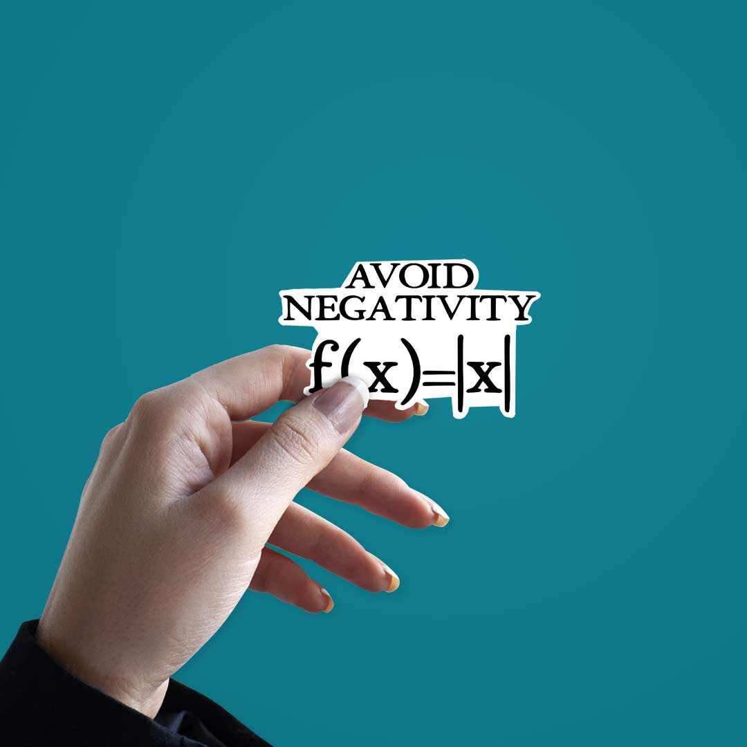 Avoid Negativity Sticker waterproof vinyl decal for laptop, bike, car & bottle