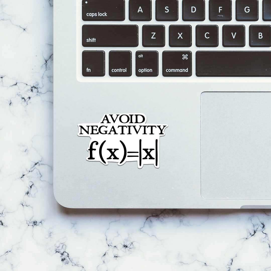 Avoid Negativity Sticker waterproof vinyl decal for laptop, bike, car & bottle