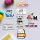 Back to Office Sticker Pack [15 Sticker] waterproof vinyl decal for laptop, bike, car & bottle