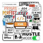 Back to Office Sticker Pack [15 Sticker] waterproof vinyl decal for laptop, bike, car & bottle