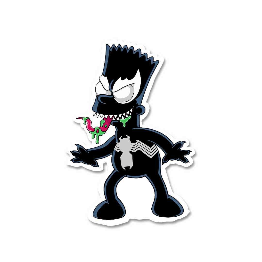 Bart Venom Sticker waterproof vinyl decal for laptop, bike, car & bottle