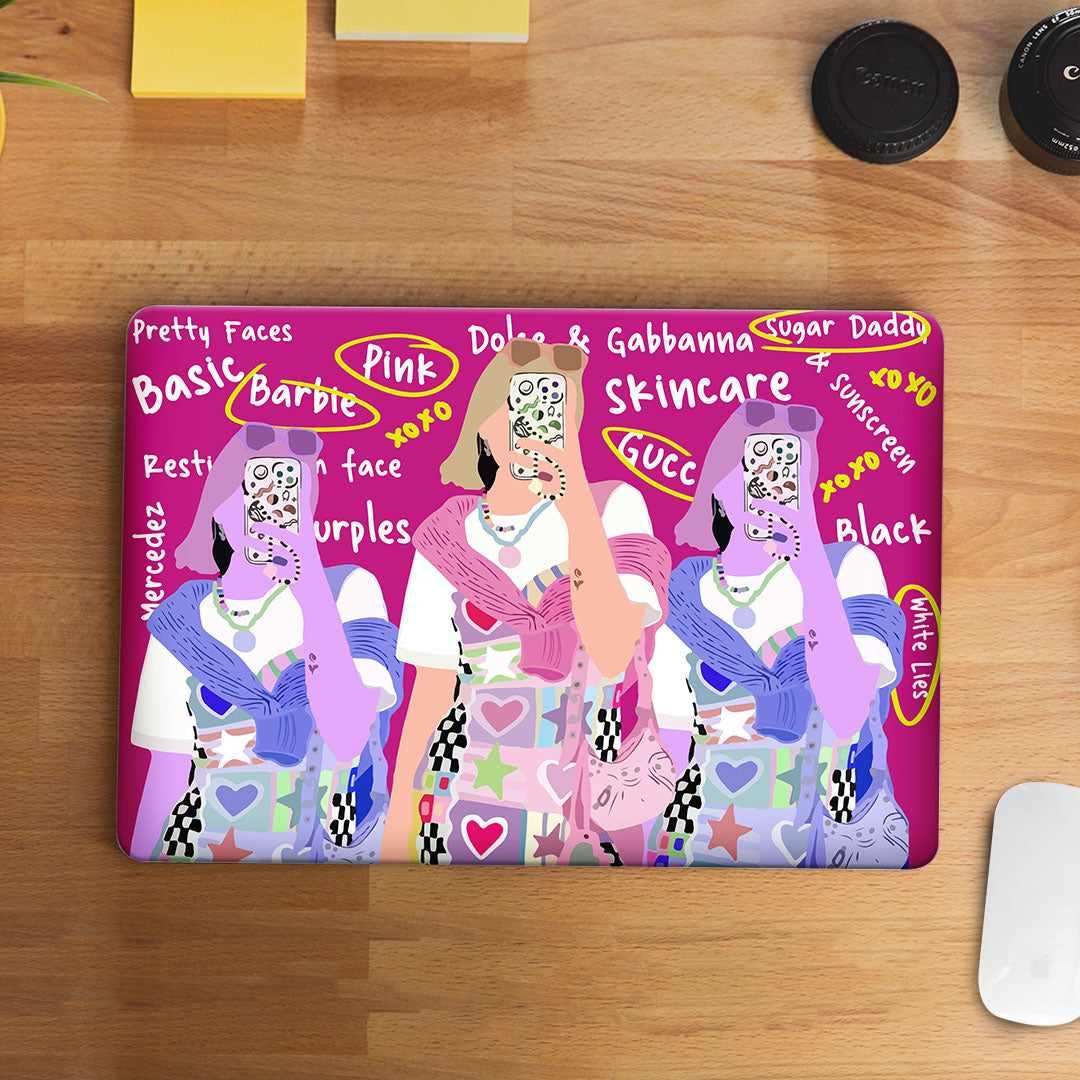 Basic Barbie Laptop Skin waterproof vinyl decal for laptop, bike, car & bottle
