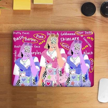Basic Barbie Laptop Skin waterproof vinyl decal for laptop, bike, car & bottle
