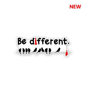 Be Different Sticker waterproof vinyl decal for laptop, bike, car & bottle