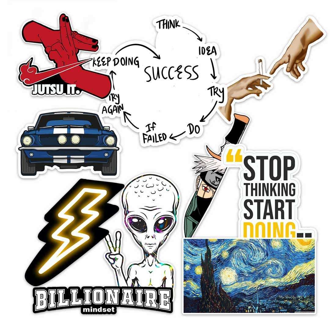 BEST SELLER STICKER PACK [10 stickers] waterproof vinyl decal for laptop, bike, car & bottle