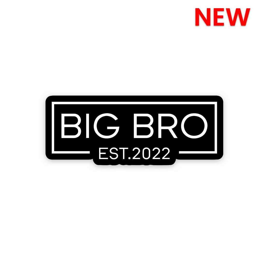 BIG BRO Sticker waterproof vinyl decal for laptop, bike, car & bottle
