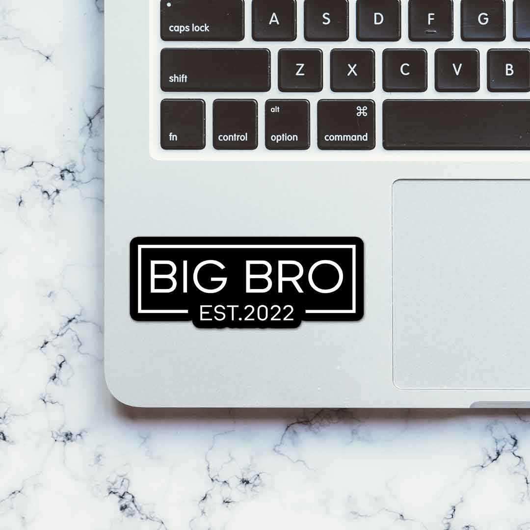 BIG BRO Sticker waterproof vinyl decal for laptop, bike, car & bottle