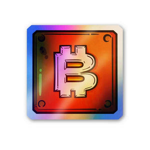 Bitcoin Holographic Stickers waterproof vinyl decal for laptop, bike, car & bottle