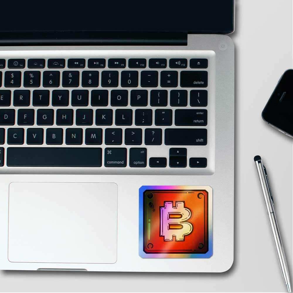 Bitcoin Holographic Stickers waterproof vinyl decal for laptop, bike, car & bottle