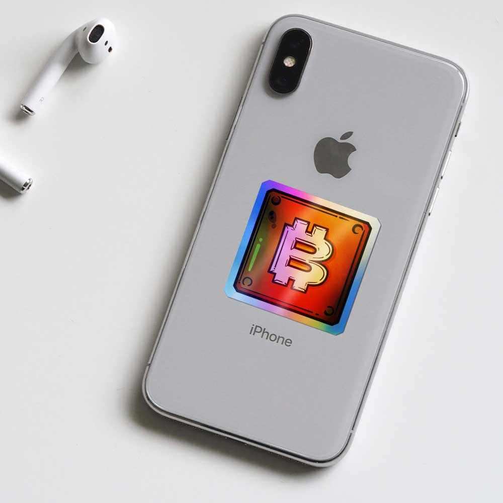 Bitcoin Holographic Stickers waterproof vinyl decal for laptop, bike, car & bottle