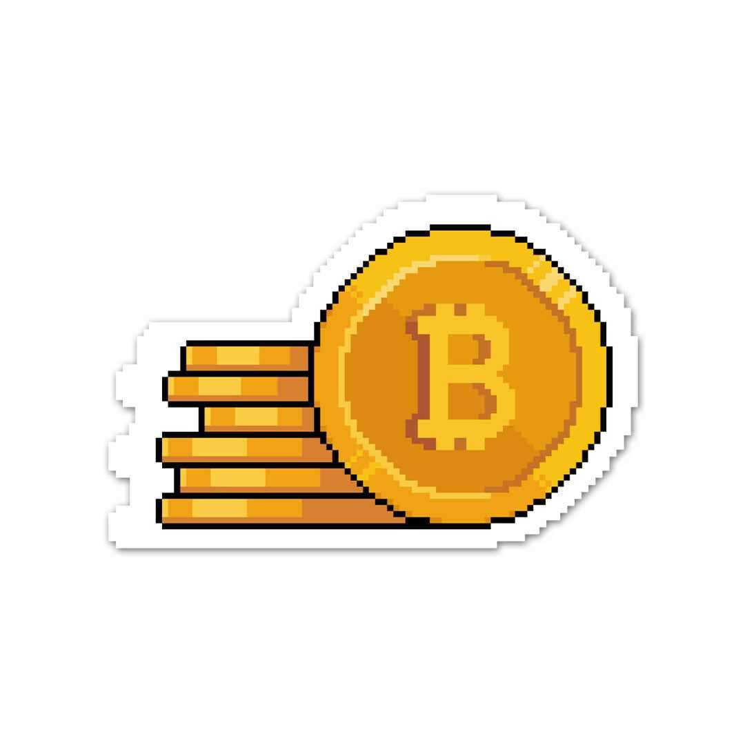 Bitcoin Pixel Sticker - Stickers | STICK IT UP