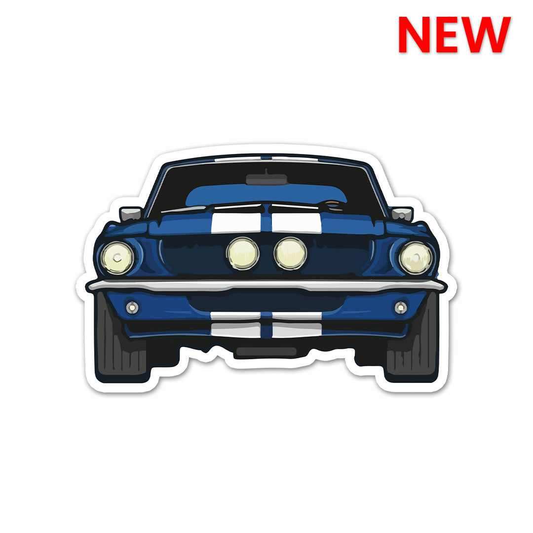 Blue Muscle Car Sticker - Stickers | STICK IT UP