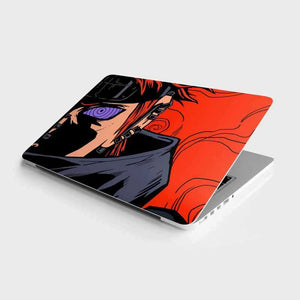 Blue Spiral Eyes Laptop Skin waterproof vinyl decal for laptop, bike, car & bottle