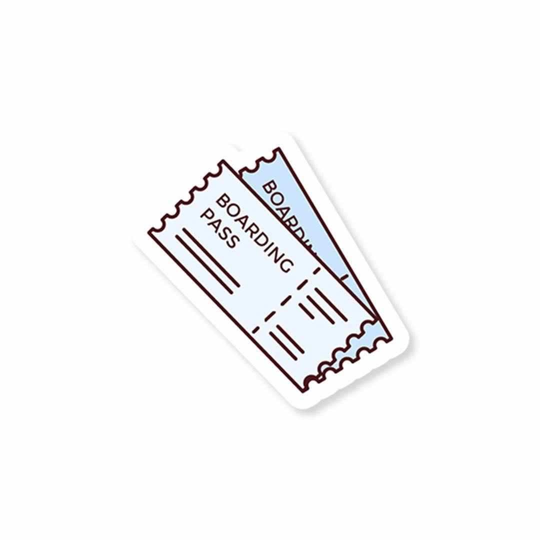Boarding pass Sticker - Stickers | STICK IT UP