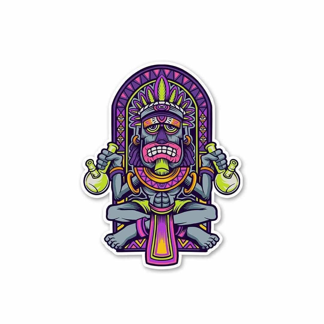 Bong Baba Sticker waterproof vinyl decal for laptop, bike, car & bottle