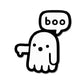 BOOO Sticker waterproof vinyl decal for laptop, bike, car & bottle