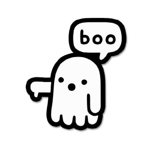 BOOO Sticker waterproof vinyl decal for laptop, bike, car & bottle