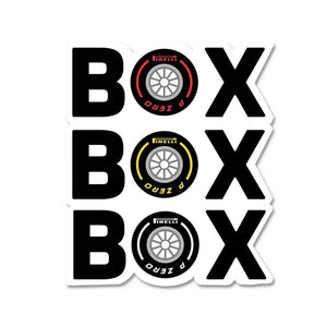 BOX BOX BOX Sticker waterproof vinyl decal for laptop, bike, car & bottle