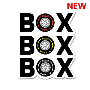 BOX BOX BOX Sticker waterproof vinyl decal for laptop, bike, car & bottle