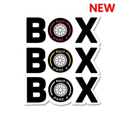 BOX BOX BOX Sticker waterproof vinyl decal for laptop, bike, car & bottle