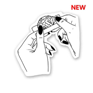 Brain Weed Sticker waterproof vinyl decal for laptop, bike, car & bottle