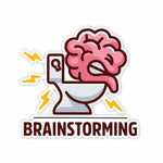 Brainstorming Sticker waterproof vinyl decal for laptop, bike, car & bottle