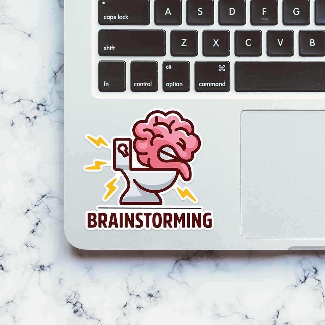 Brainstorming Sticker waterproof vinyl decal for laptop, bike, car & bottle