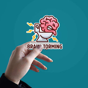 Brainstorming Sticker waterproof vinyl decal for laptop, bike, car & bottle