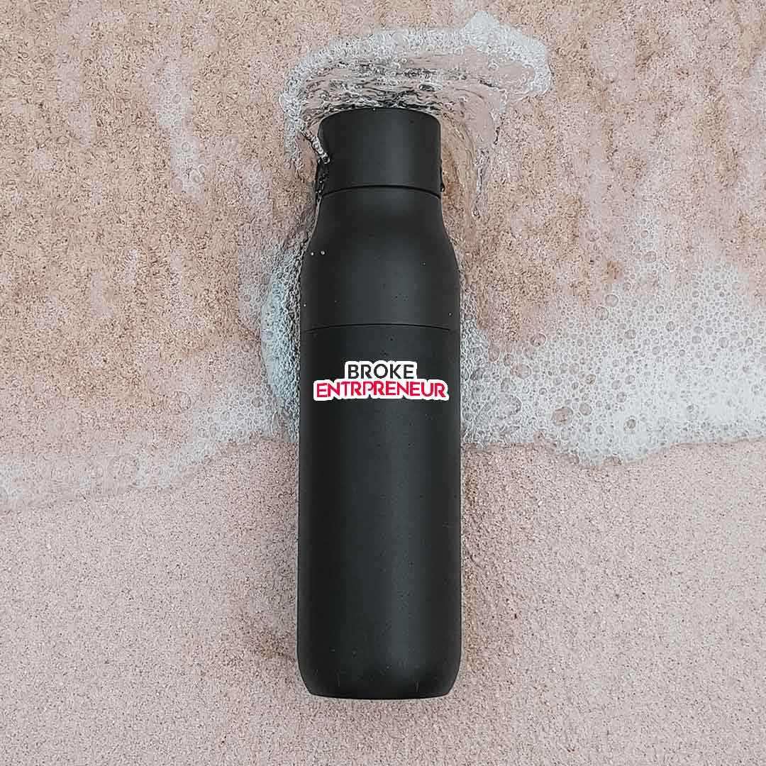 BROKE ENTREPRENEUR Sticker waterproof vinyl decal for laptop, bike, car & bottle
