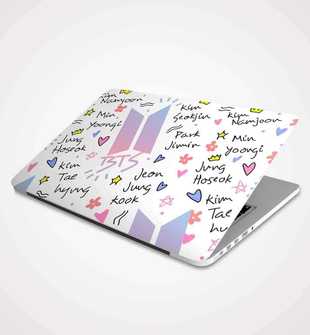 BTS Laptop Skin waterproof vinyl decal for laptop, bike, car & bottle