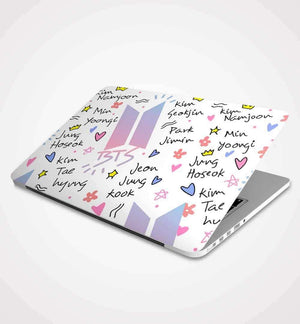 BTS Laptop Skin waterproof vinyl decal for laptop, bike, car & bottle