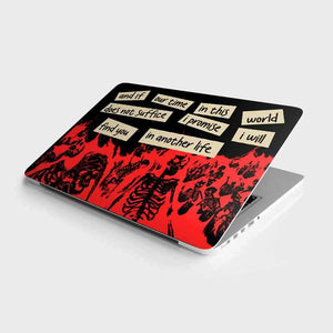 Burning Skeleton Laptop Skin waterproof vinyl decal for laptop, bike, car & bottle