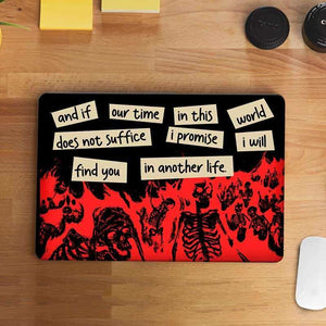 Burning Skeleton Laptop Skin waterproof vinyl decal for laptop, bike, car & bottle