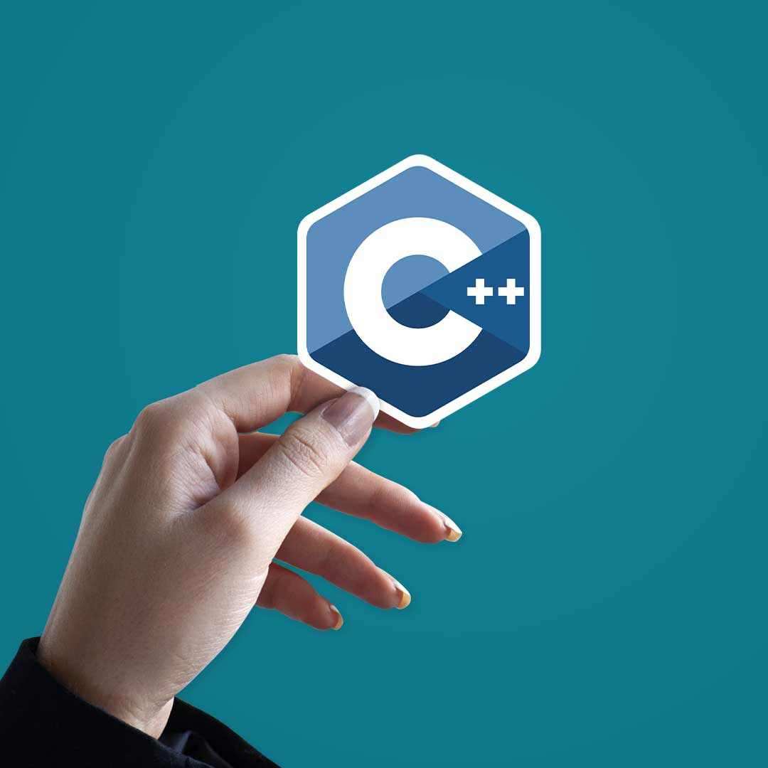 C++ Sticker waterproof vinyl decal for laptop, bike, car & bottle