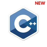 C++ Sticker waterproof vinyl decal for laptop, bike, car & bottle
