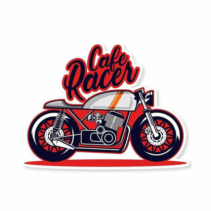Caf√© Racer Sticker waterproof vinyl decal for laptop, bike, car & bottle