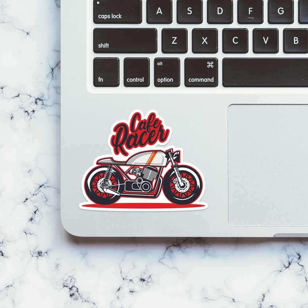 Caf√© Racer Sticker waterproof vinyl decal for laptop, bike, car & bottle