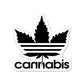 Cannabis Sticker waterproof vinyl decal for laptop, bike, car & bottle